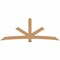 Ekena Millwork Alberta Smooth Timber Gable Bracket, Western Red Cedar, 108"W x 40"H x 5 1/2"D x 5 1/2"F, 9/12 Pitch GBW108X40X0606ALB00SWR - alternate 1